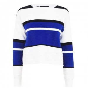 image of DKNY Stripe Jumper - Ivory/Blue