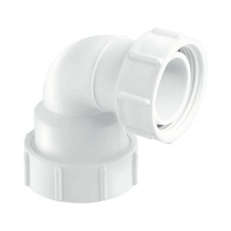 Image of McAlpine T5M-A 1.5" 95° Multifit Bend x BSP coupling nut White