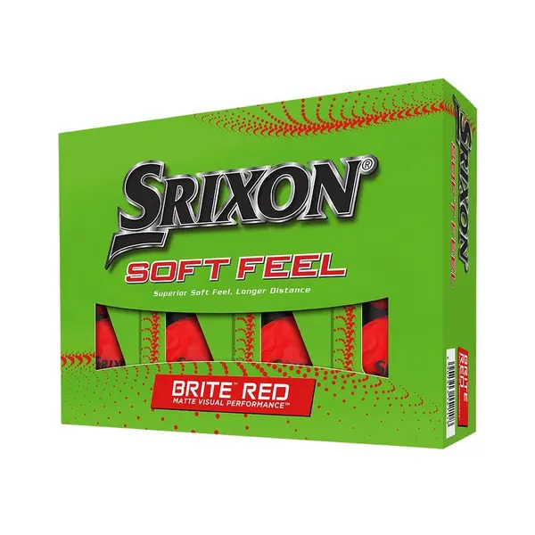Image of Srixon 2023 Soft Feel 13 Brite Golf Balls - Red (Doz)
