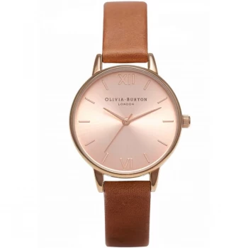 Image of Sunray Rose Gold & Tan Watch