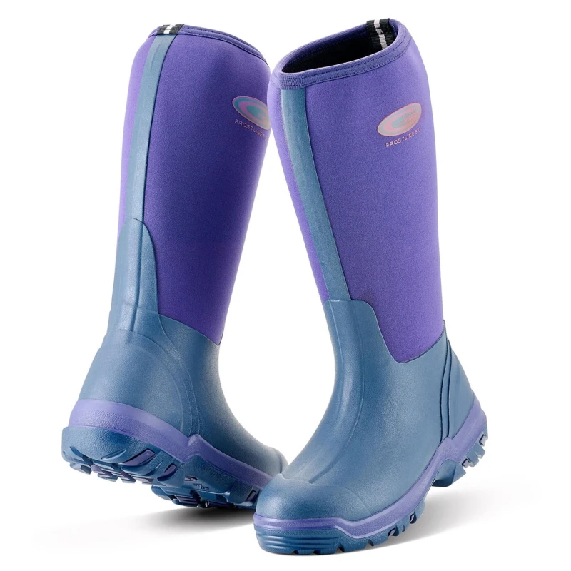 Image of Grubs Boots Womens Frostline 5.0 Classic Insulated Wellington Boots in Violet Size: 4 Violet Female 4