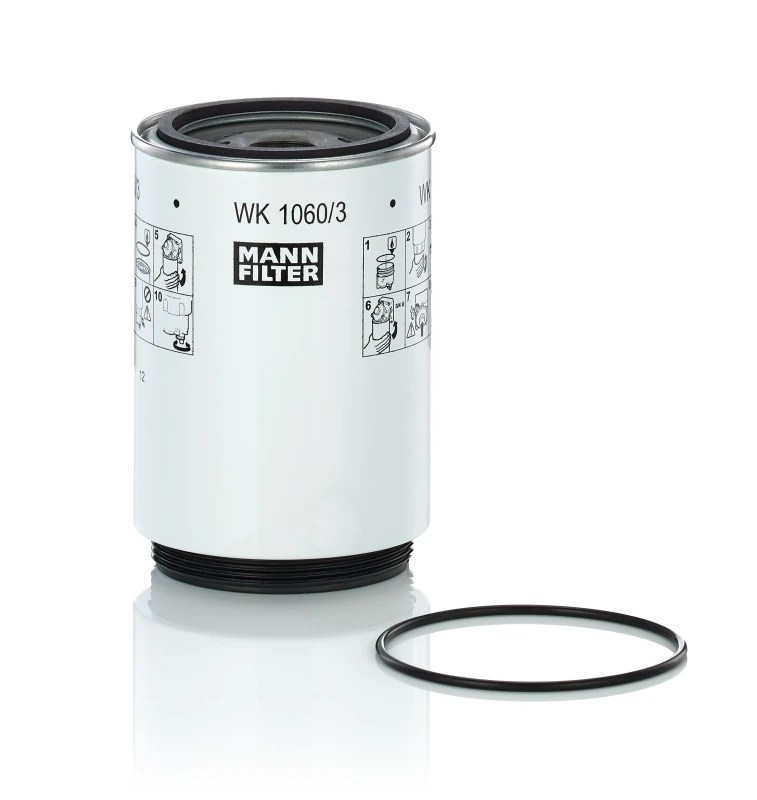 Image of MANN-FILTER WK 1060/3 x Fuel Filter with gasket/seal Fuel filter (9)