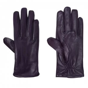 image of Isotoner 3 Point Smart Leather Glove - Purple