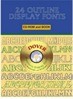 Image of 24 Outline Display Fonts Cd-Rom and Book by Dover Book