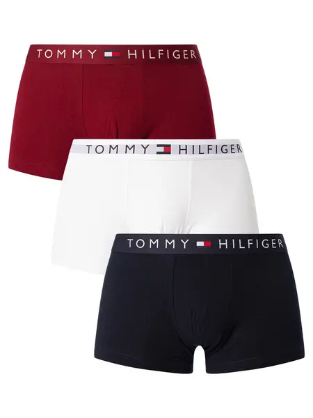 Image of Tommy Hilfiger 3 Pack Original Trunks Desert Sky/White/Rouge XL