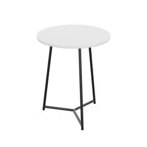 Image of Jemini Trinity Mid Table 800x800x735mm WhiteBlack KF823698 KF823698