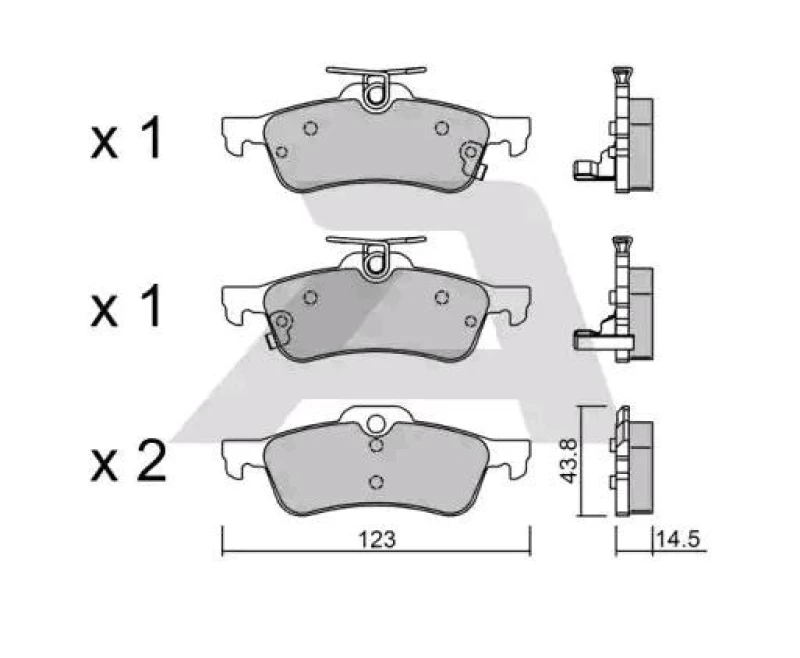 Image of AISIN Brake pad set AISIN BPTO-2004