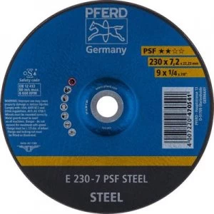 image of PFERD 62023634 Psf Steel Grinding disc (off-set) 230 mm 22.23mm 10 pc(s)