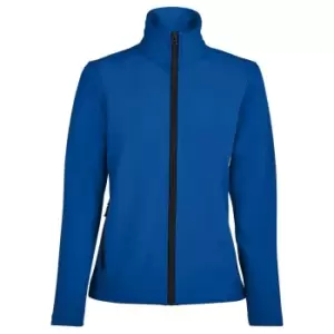 image of SOLS Womens/Ladies Race Full Zip Water Repellent Softshell Jacket (M) (Royal Blue)