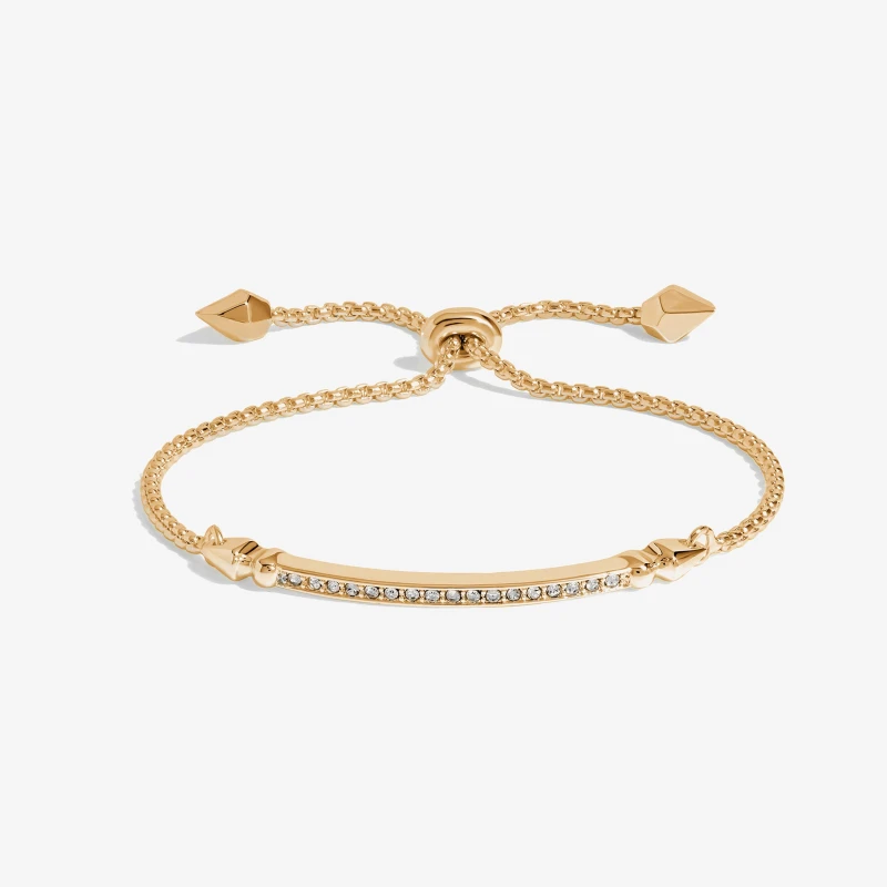 Image of Jon Richard Gold Plated Cubic Zirconia Toggle Bracelet - Gift Boxed Gold female