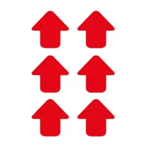 Image of 'Arrow' Floor Signal, Red, (90mm x 90mm), Pack of 100