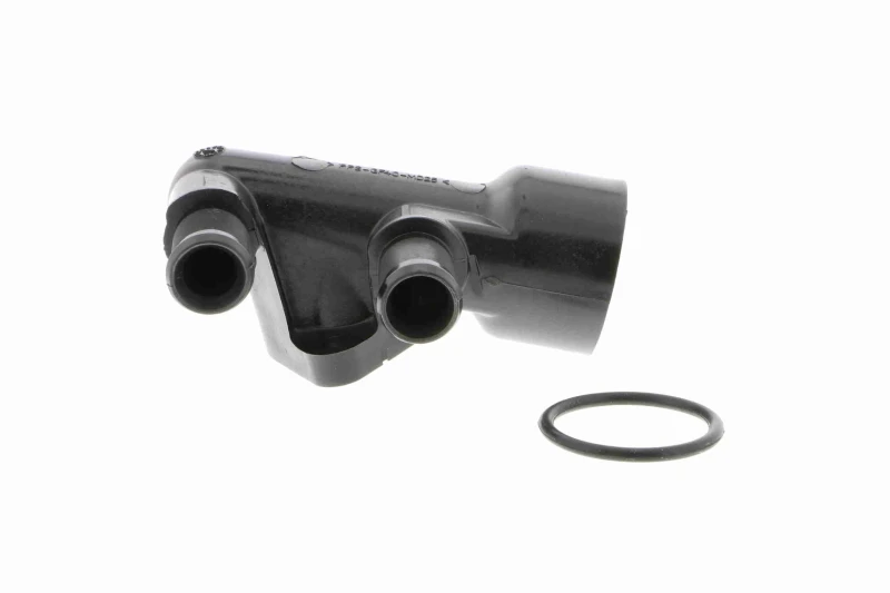 Image of VAICO V22-9715 Coolant Flange Plastic, Original VAICO Quality Plastic Coolant Flange (3219)