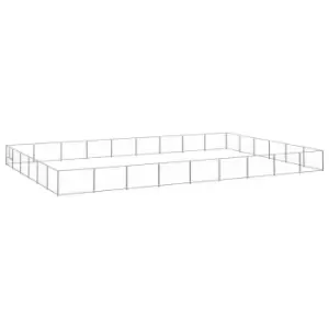 Image of Vidaxl Dog Kennel Silver 54 M Steel