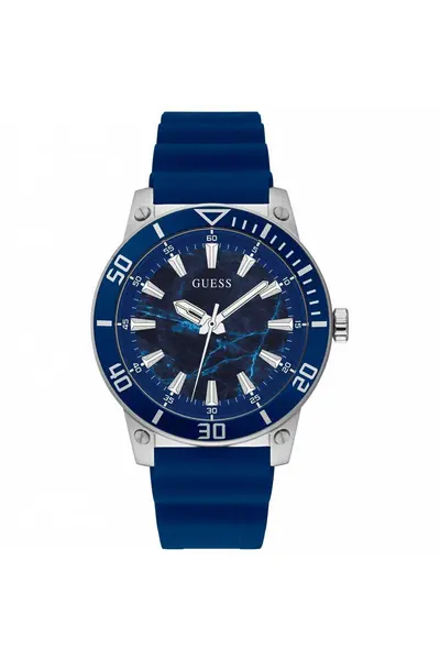 Image of Guess Quartz Stainless Steel Fashion Analogue Quartz Watch - Gw0420G1 Silver