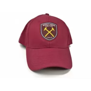 image of West Ham FC Official Football Baseball Cap (One Size) (Burgundy)