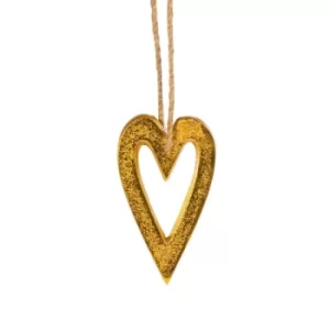 Image of Golden Heart Hanging Decoration