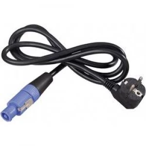 Image of Mains cable PowerCon socket PG right angle plugTotal number of pins 3BlackNeutrikNKFCA15SRC1.50 m