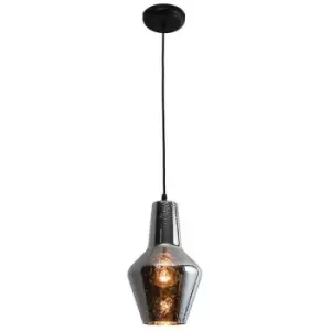 Image of Larissa Lamia Ceiling Pendant 1 Light Glass Chrome