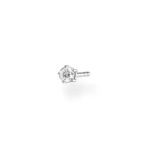 image of THOMAS SABO Silver Small Solitaire Single Ear Stud