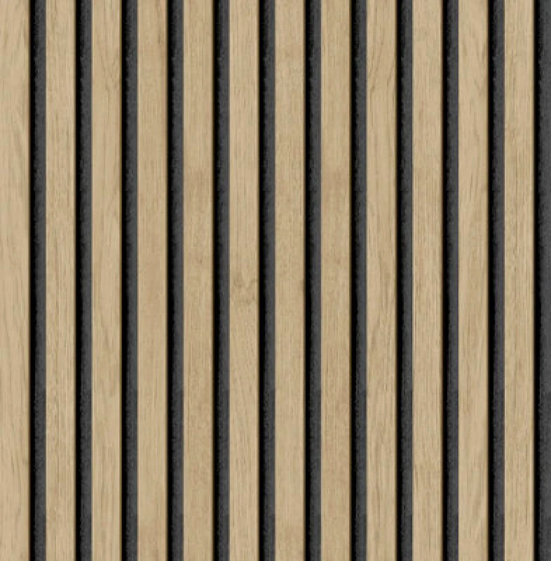 Image of Nuwallpaper Nus4846 Wood Slats Peel & Stick Wallpaper, Oak