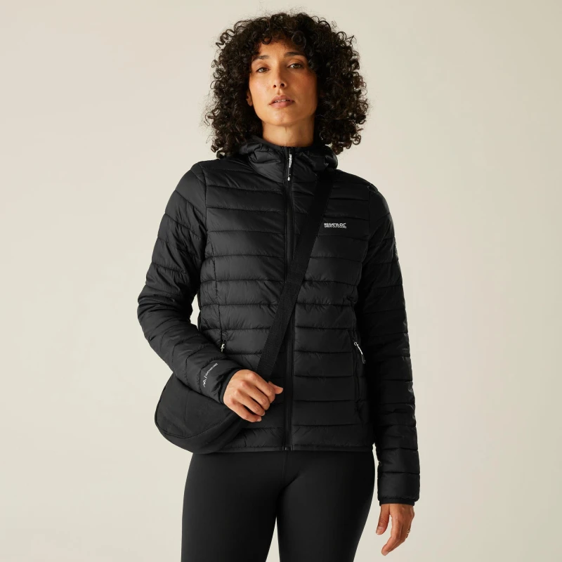 Image of Regatta Womens Marizion Water Resistant Long Sleeve Quilted Jacket Black female 18