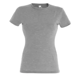 Image of SOLS Womens/Ladies Miss Short Sleeve T-Shirt (M) (Grey Marl)