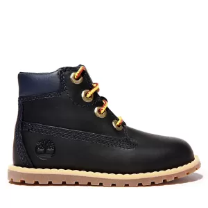 Image of Timberland Pokey Pine Childrens 6" Boots - Navy, Size 4 Younger