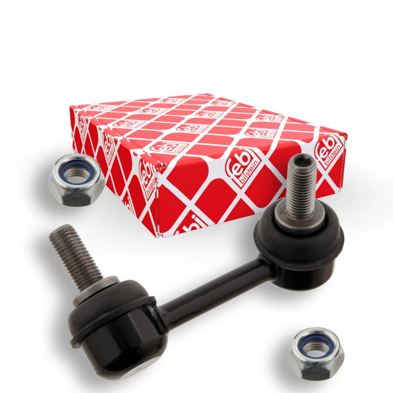 Image of FEBI BILSTEIN 28461 Anti-roll bar link OE Turbo NEW, Rear Axle Left Steel Link Stabiliser (3229)