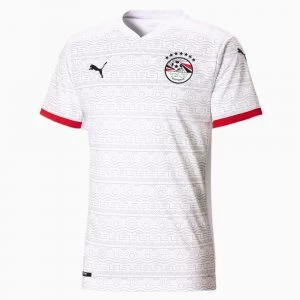 Image of PUMA Egypt Away Replica Mens Jersey, White/Black, size 2X Large, Clothing