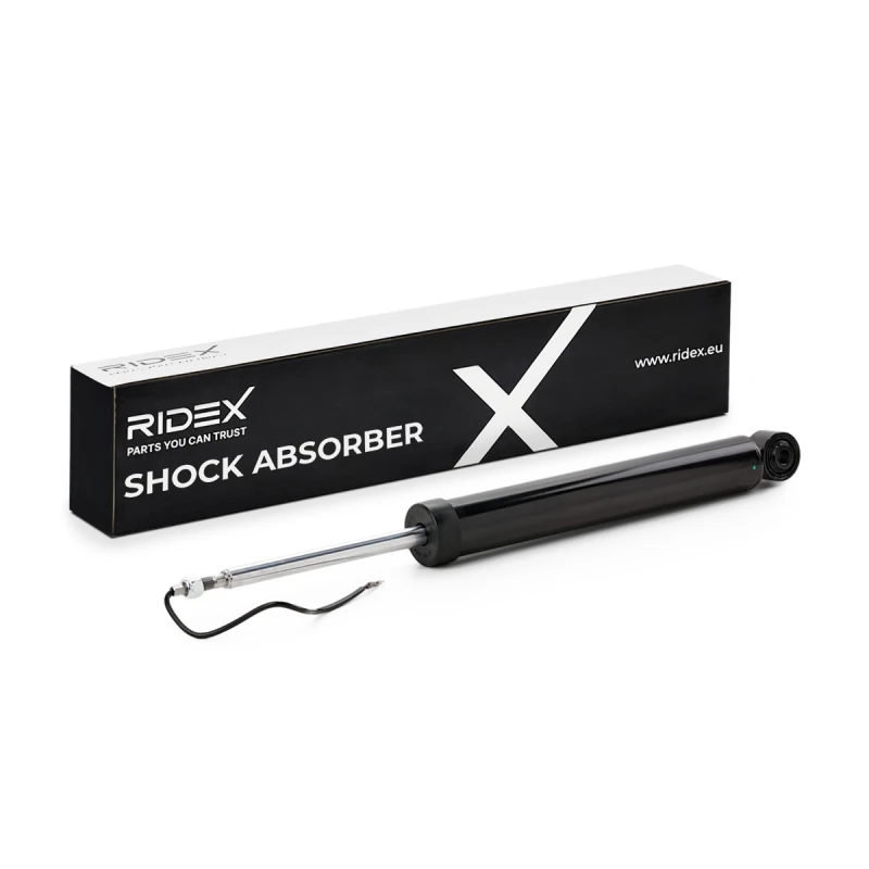 Image of RIDEX 854S19175 Shock absorber Rear Axle, Gas Pressure, Twin-Tube, Telescopic Shock Absorber, Bottom eye Shock Absorber (854)