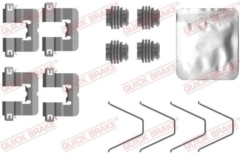 Image of QUICK BRAKE Brake pad fitting kit QUICK BRAKE 109-0114
