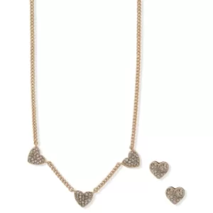 Image of Ladies DKNY Base metal Necklace and Stud Earrings