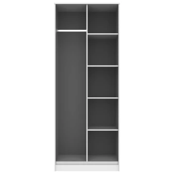 Ice Open Shelf Wardrobe - White