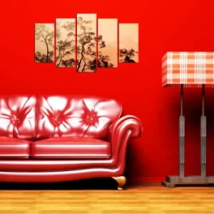 Image of 5PMX-050 Multicolor Decorative MDF Painting (5 Pieces)