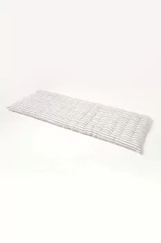 Image of Grey Stripe Bench Cushion 3 Seater