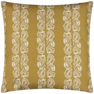 Image of Kalindi Stripe Outdoor Cushion Saffron, Saffron / 55 x 55cm / Polyester Filled