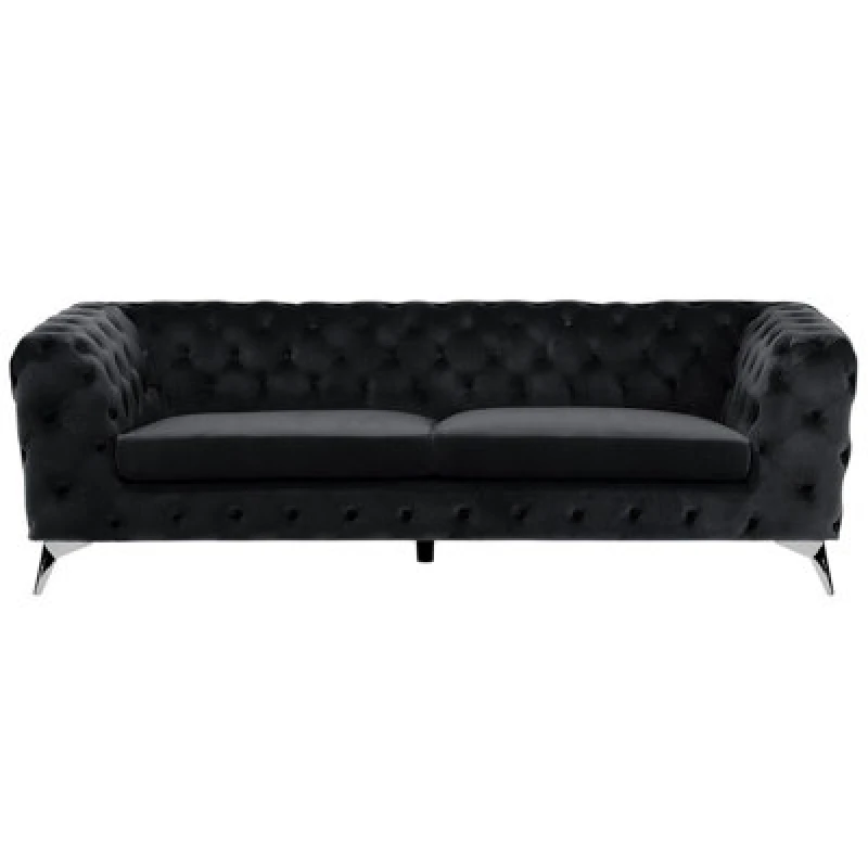 Image of Beliani Sofa 3 Seater Sotra Velvet Black