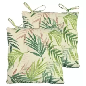 Image of Furn. Blush Pintuck Polyester Filled Seat Pads With Ties (pack Of 2) Cotton Blush