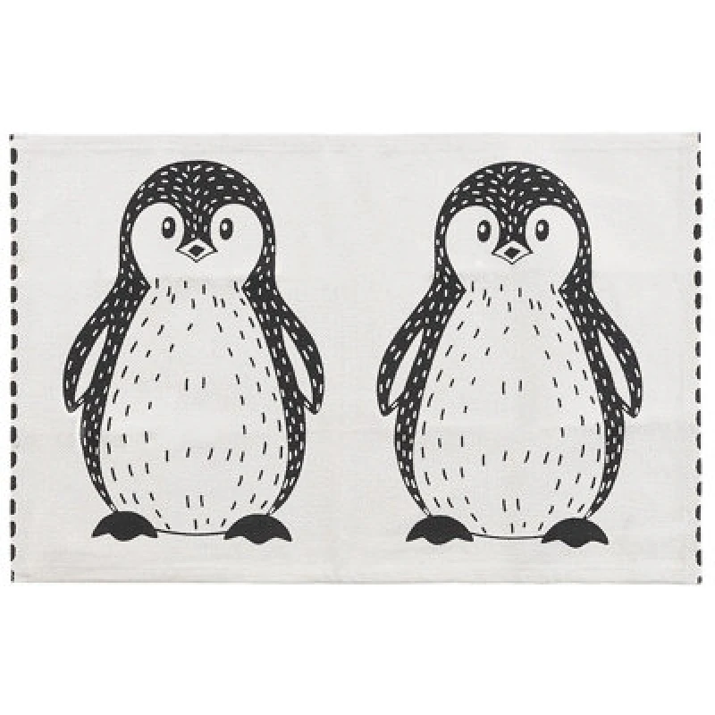 Image of Beliani Kids Rug Hajdarabad White 60 X 90 Cm Cotton