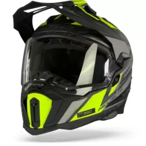 Image of LS2 MX701 C Explorer Focus Matt Titanium Hivis Yellow 2XL