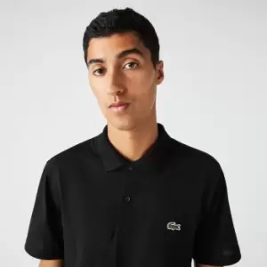 Mens Lacoste Regular Fit Stretch Organic Cotton Polo Size 3 - S Black