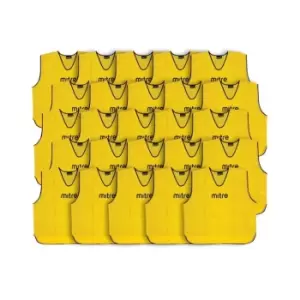 image of Mitre 25 Pack Core Training Bib - Yellow