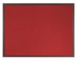 Bi-Office Earth-It Red Felt 60x90cm Cherry Wood 32 mm