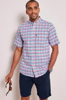 image of Help For Heroes Short Sleeve Oxford Gingham Shirt