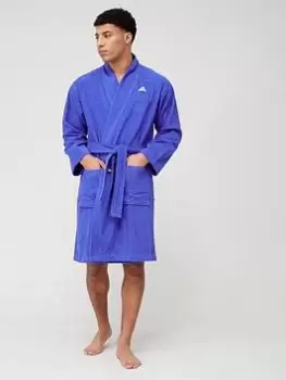 image of adidas Performance Cotton Dressing Gown - Blue Size M, Men