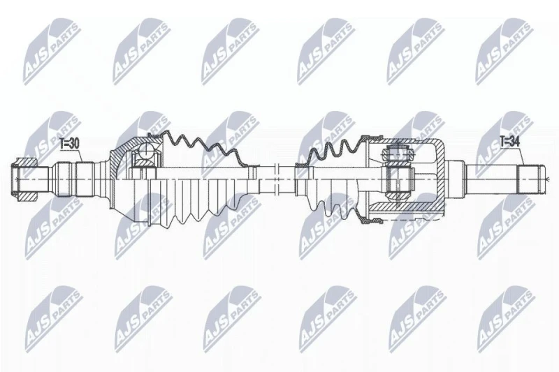 Image of NTY NPW-PL-107 Drive shaft Rear Axle Right Drive Shaft (13)