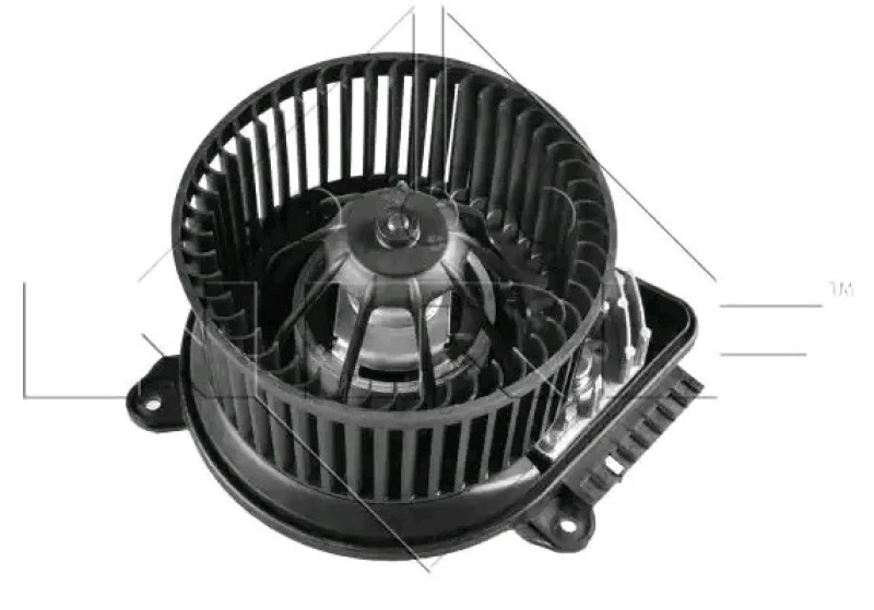 Image of NRF 34098 Blower Motor with integrated regulator Interior Blower (2669)