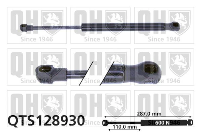 Image of QUINTON HAZELL Tailgate strut QUINTON HAZELL QTS128930