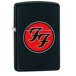 Image of Zippo Foo Fighters Logo Black Matte Finish Windproof Lighter