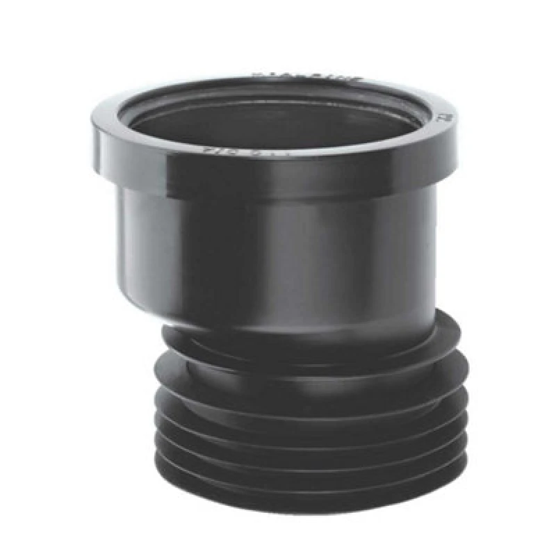 Image of McAlpine DC1BL-OS Black 4"/110mm 14mm Offset Drain Connector Black